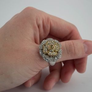 New York & Co. pave flower ring